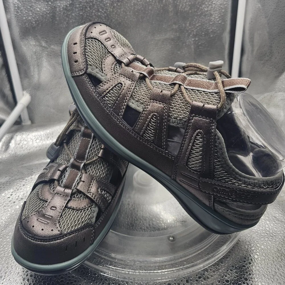 I Orthofeet Verona Pewter Women's Sandals NWOT comfortable sleek SZ 10
